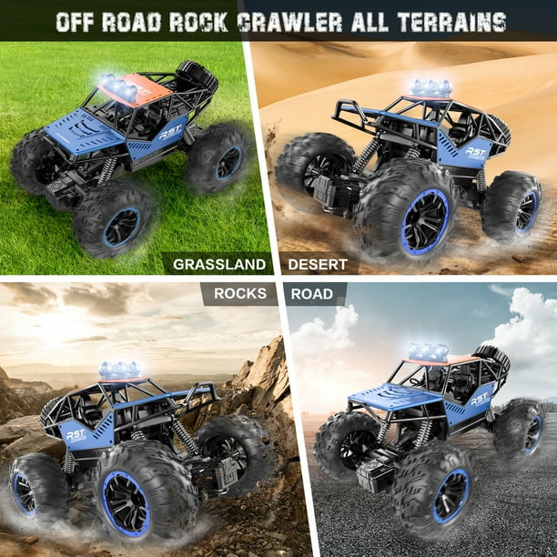 Rover Remote Control Cars 1:18, All Terrain Metal Shell 4X4 Off-Road Vehicle Monster Truck.