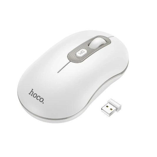 Hoco GM21 Platinum 2.4G business wireless mouse - White Gray