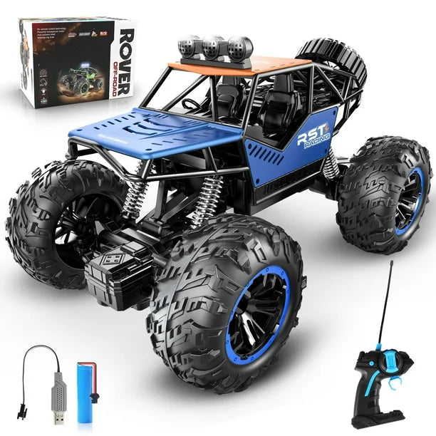 Rover Remote Control Cars 1:18, All Terrain Metal Shell 4X4 Off-Road Vehicle Monster Truck.