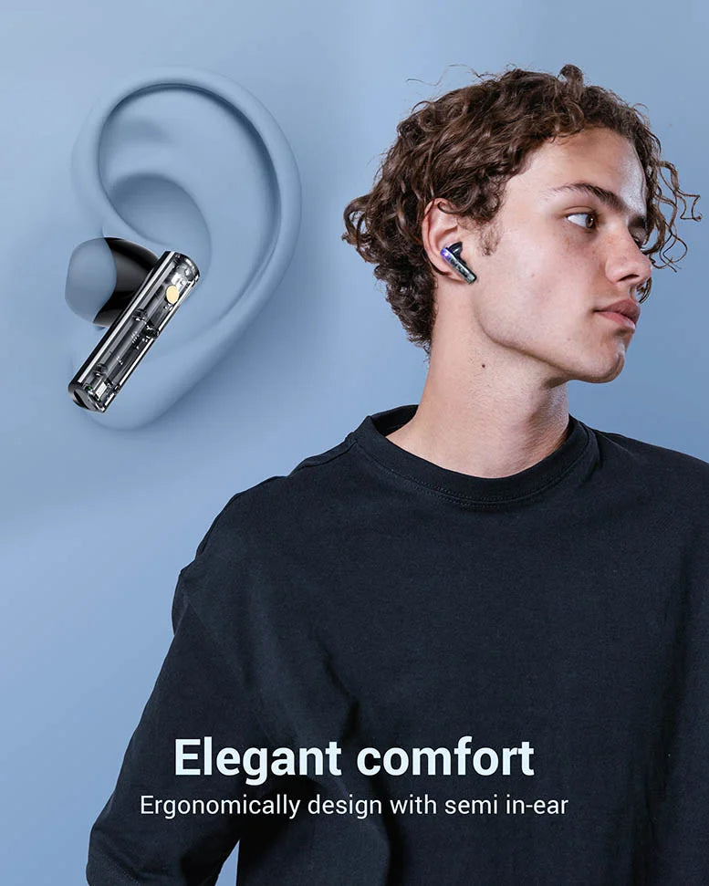 A27 See-through TWS BT Earbuds-Black